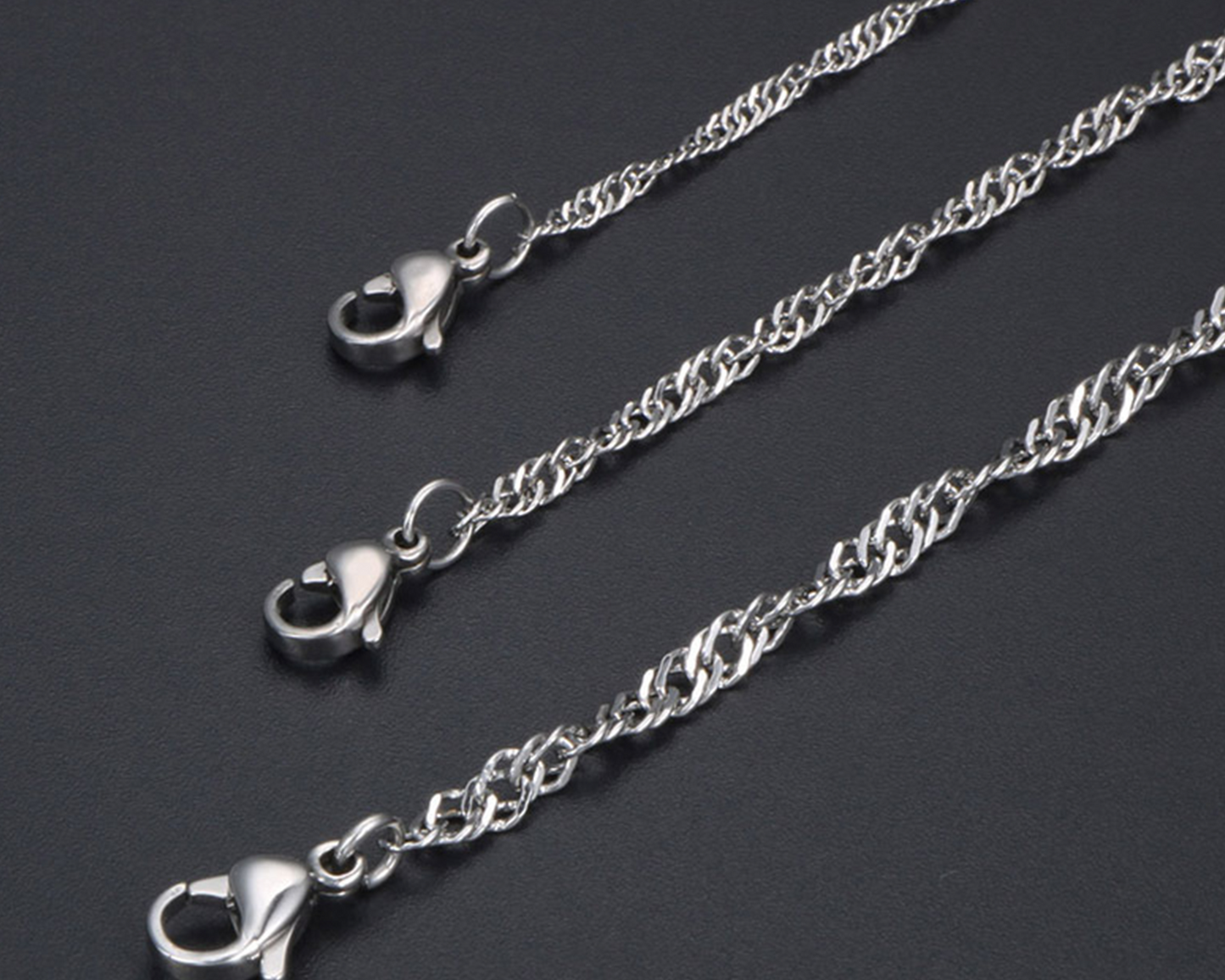 18”High-Quality Water Wave 925 Sterling Silver Chain