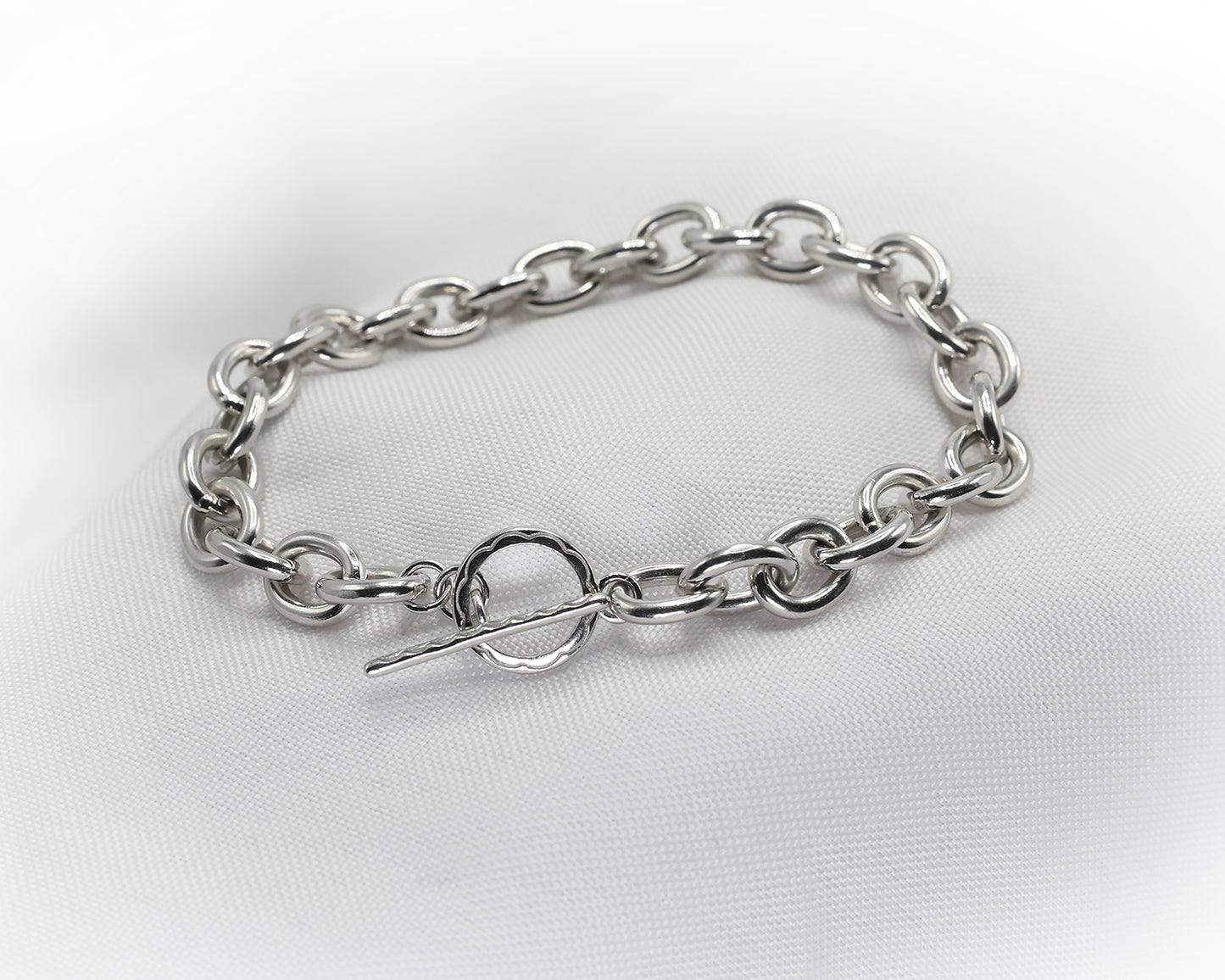 Sterling Silver Tiffany Style Link Bracelet