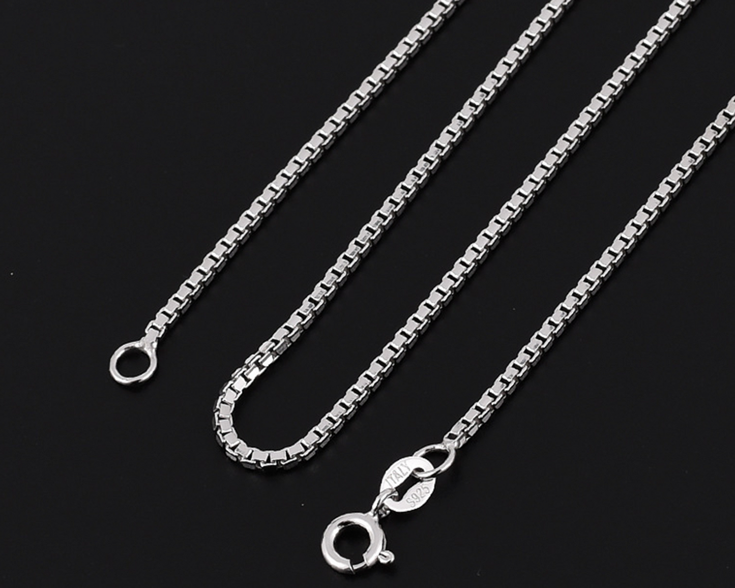 24” High-Quality 4mm 925 Sterling Silver Box Chain