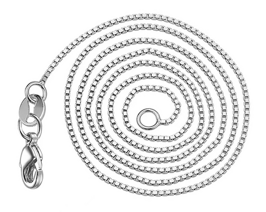 24” High-Quality 4mm 925 Sterling Silver Box Chain